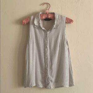 Sleeveless Polkadot Shirt